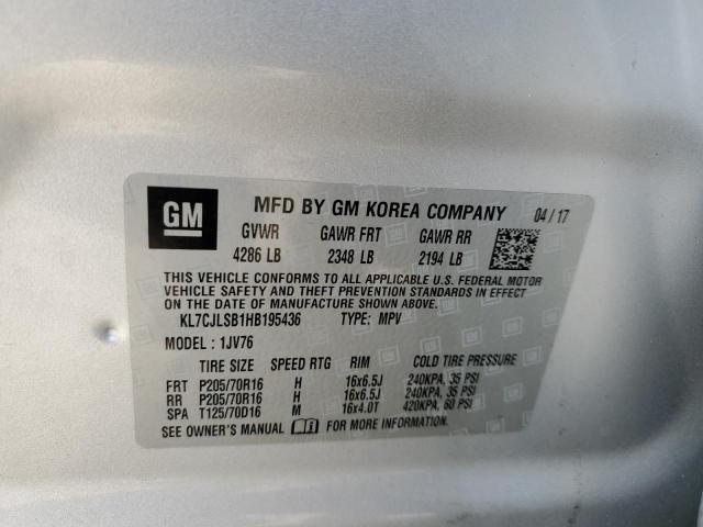 Photo 10 from auction – 2017 CHEVROLET TRAX 1LT with VIN KL7CJLSB1HB195436