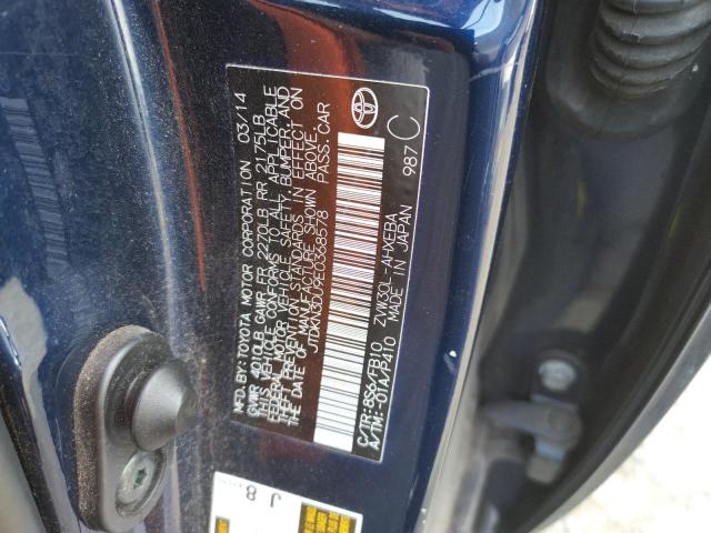 Photo 10 from auction – 2014 TOYOTA PRIUS with VIN JTDKN3DU9E0368578