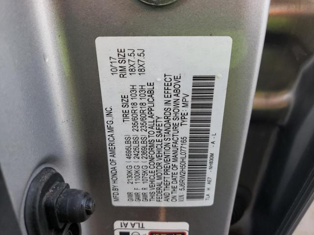 Photo 10 from auction – 2017 HONDA CR-V EX with VIN 5J6RW2H50HL077165