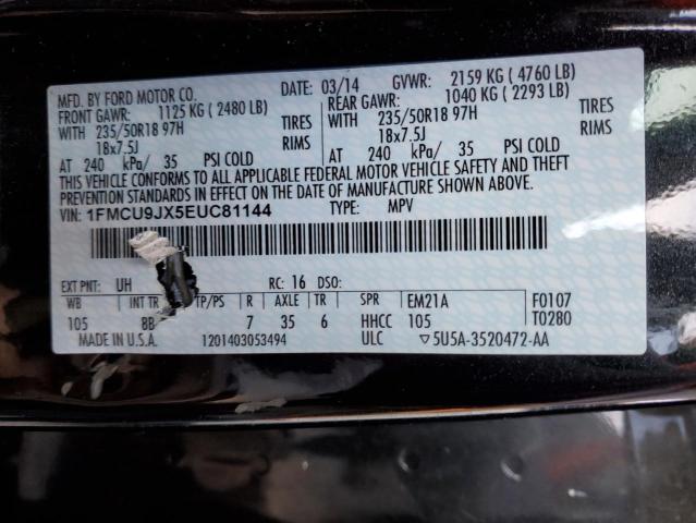 Photo 10 from auction – 2014 FORD ESCAPE TIT with VIN 1FMCU9JX5EUC81144