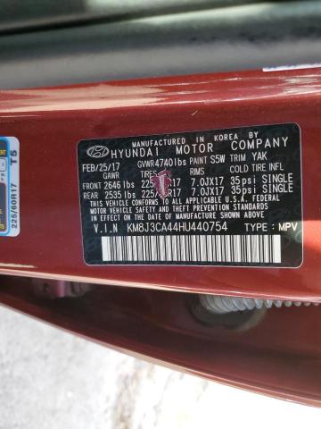 Photo 10 from auction – 2017 HYUNDAI TUCSON LIM with VIN KM8J3CA44HU440754