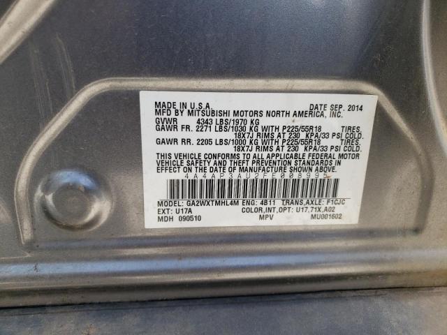Photo 10 from auction – 2015 MITSUBISHI OUTLANDER with VIN 4A4AP3AU2FE008995