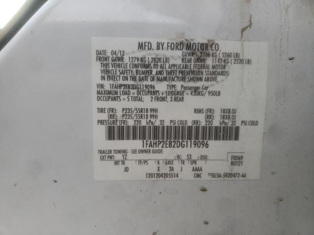Photo 10 from auction – 2013 FORD TAURUS SEL with VIN 1FAHP2E82DG119096