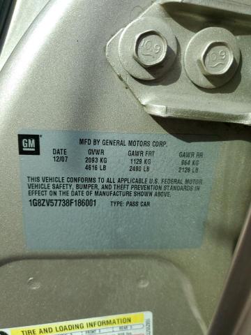 Photo 10 from auction – 2008 SATURN AURA XR with VIN 1G8ZV57738F186001