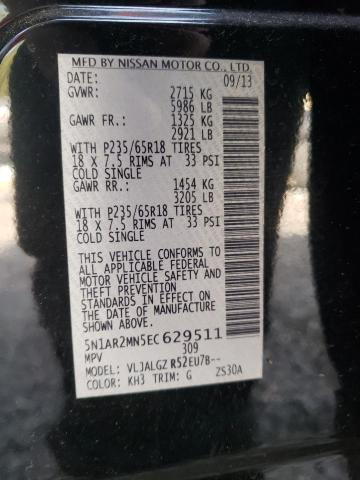 Photo 10 from auction – 2014 NISSAN PATHFINDER with VIN 5N1AR2MN5EC629511