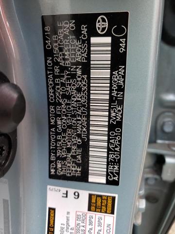 Photo 10 from auction – 2018 TOYOTA PRIUS with VIN JTDKARFU7J3553054
