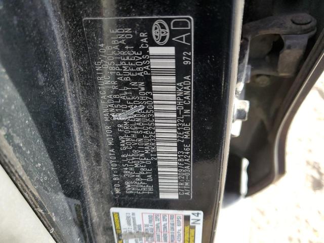 Photo 10 from auction – 2005 TOYOTA COROLLA MA with VIN 2T1KR32E25C350073