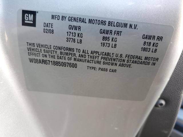 Photo 10 from auction – 2008 SATURN ASTRA XE with VIN W08AR671885097600
