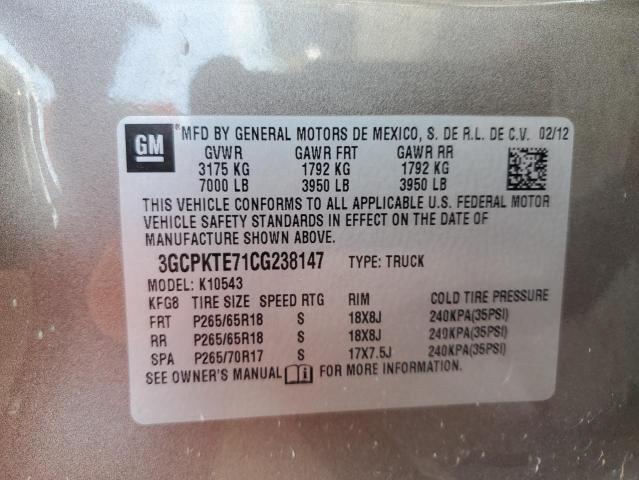 Photo 10 from auction – 2012 CHEVROLET SILVERADO with VIN 3GCPKTE71CG238147