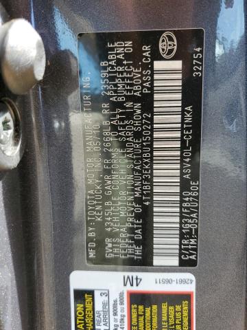Photo 10 from auction – 2011 TOYOTA CAMRY BASE with VIN 4T1BF3EKXBU150272