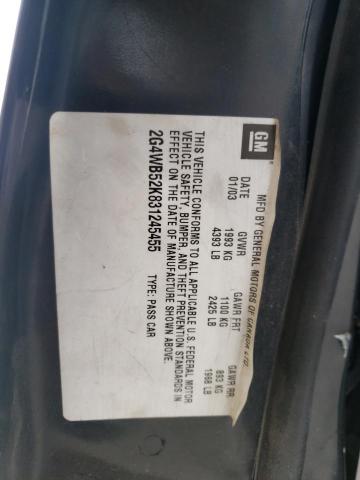 Photo 10 from auction – 2003 BUICK REGAL LS with VIN 2G4WB52K831245455