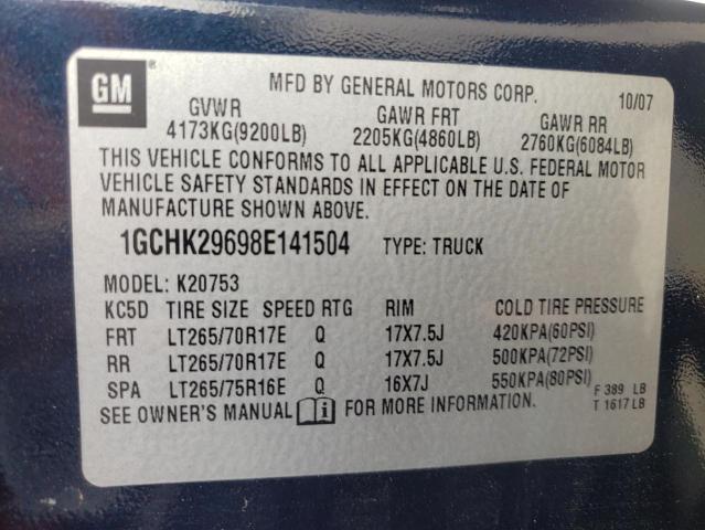 Photo 10 from auction – 2008 CHEVROLET SILVERADO with VIN 1GCHK29698E141504