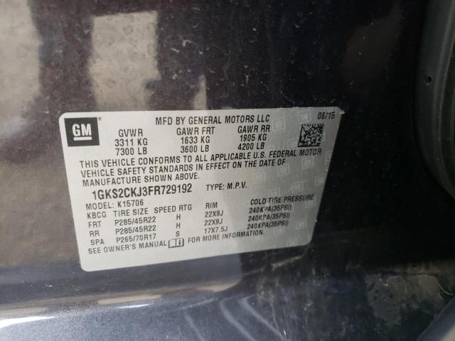 Photo 10 from auction – 2015 GMC YUKON DENA with VIN 1GKS2CKJ3FR729192