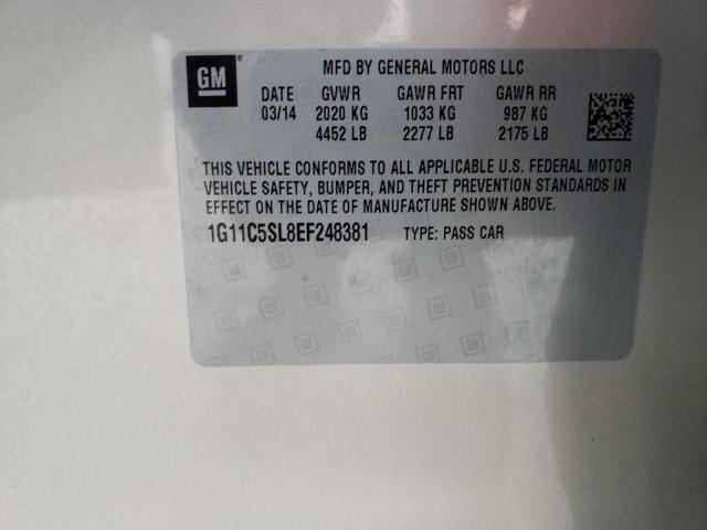 Photo 10 from auction – 2014 CHEVROLET MALIBU 1LT with VIN 1G11C5SL8EF248381