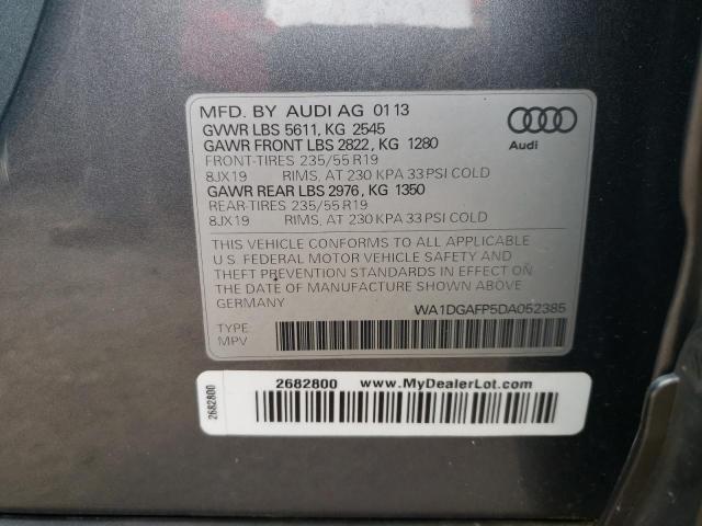 Photo 10 from auction – 2013 AUDI Q5 PREMIUM with VIN WA1DGAFP5DA052385