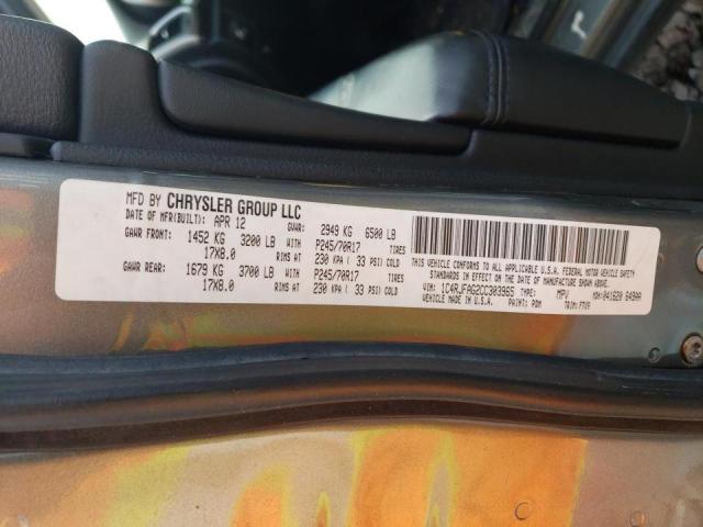 Photo 10 from auction – 2012 JEEP GRAND CHER with VIN 1C4RJFAG2CC303965