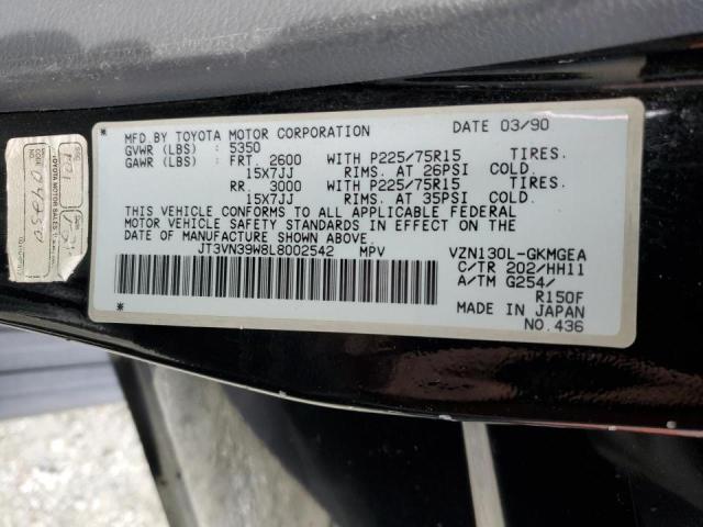 Photo 10 from auction – 1990 TOYOTA 4RUNNER VN with VIN JT3VN39W8L8002542