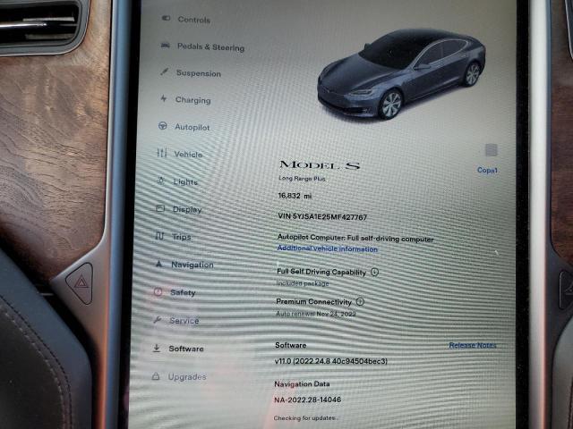 Photo 8 from auction – 2021 TESLA MODEL S with VIN 5YJSA1E25MF427767