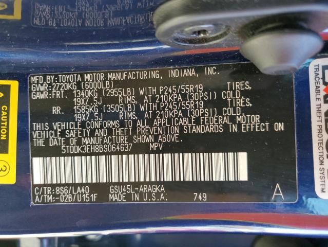 Photo 10 from auction – 2011 TOYOTA HIGHLANDER with VIN 5TDDK3EH8BS064637