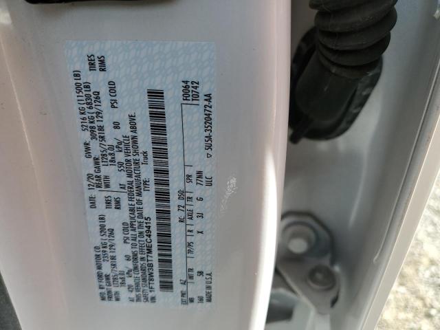 Photo 10 from auction – 2021 FORD F350 SUPER with VIN 1FT8W3BT7MEC49415