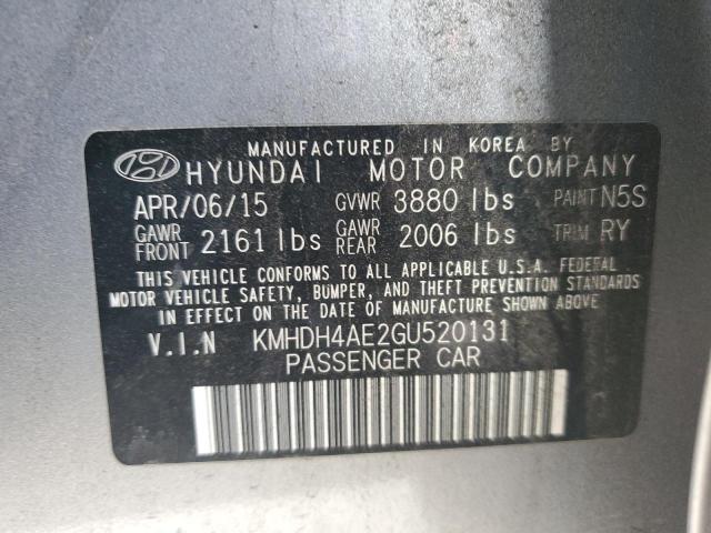 Photo 10 from auction – 2016 HYUNDAI ELANTRA SE with VIN KMHDH4AE2GU520131
