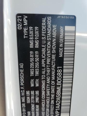 Photo 10 from auction – 2021 PORSCHE MACAN with VIN WP1AA2A58MLB05881