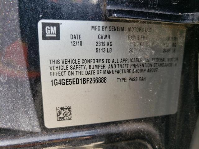 Photo 10 from auction – 2011 BUICK LACROSSE C with VIN 1G4GE5ED1BF266888