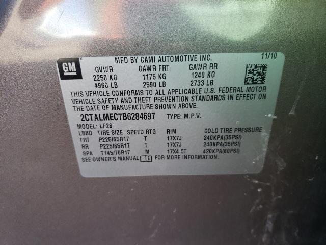 Photo 10 from auction – 2011 GMC TERRAIN SL with VIN 2CTALMEC7B6284697