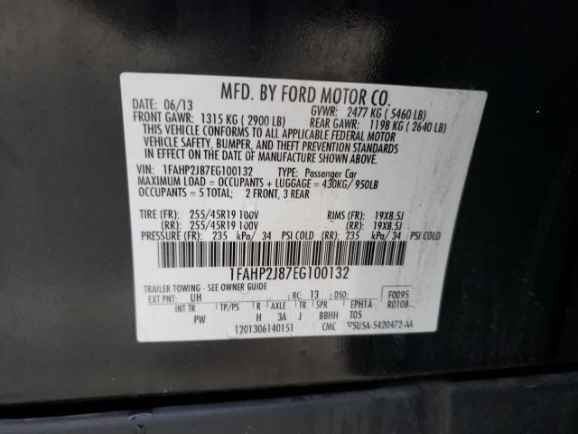 Photo 10 from auction – 2014 FORD TAURUS LIM with VIN 1FAHP2J87EG100132