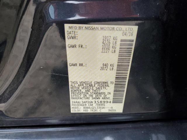 Foto 10 de la subasta – 2016 NISSAN ALTIMA 2.5 con VIN 1N4AL3AP1GN358994