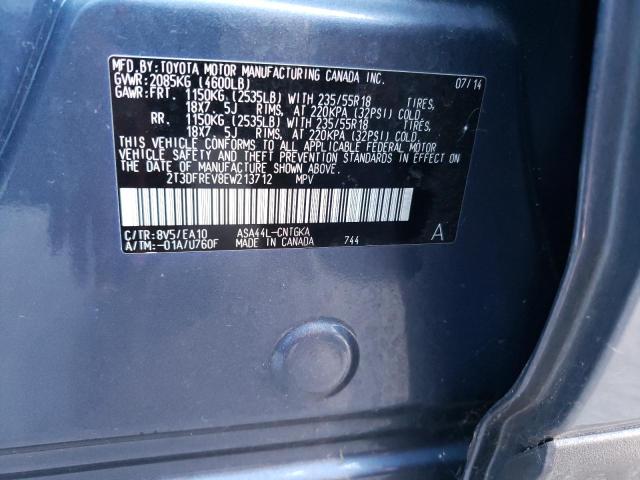 Photo 10 from auction – 2014 TOYOTA RAV4 LIMIT with VIN 2T3DFREV8EW213712