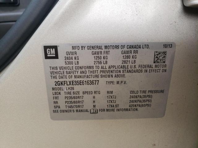 Photo 10 from auction – 2014 GMC TERRAIN SL with VIN 2GKFLXE35E6163677