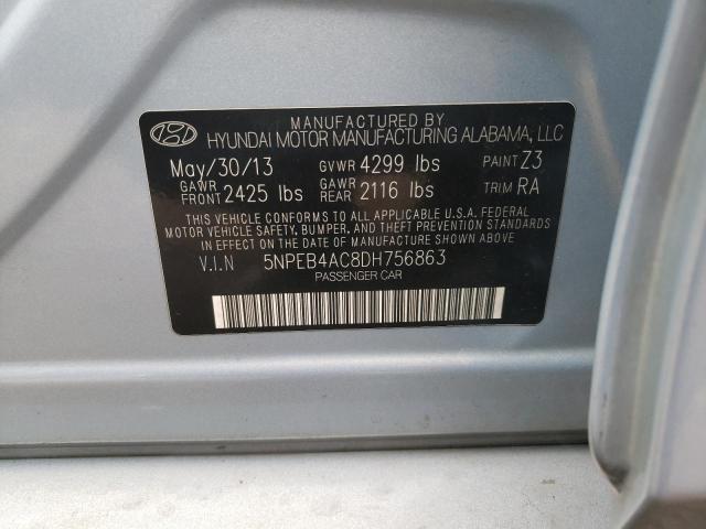 Photo 10 from auction – 2013 HYUNDAI SONATA GLS with VIN 5NPEB4AC8DH756863