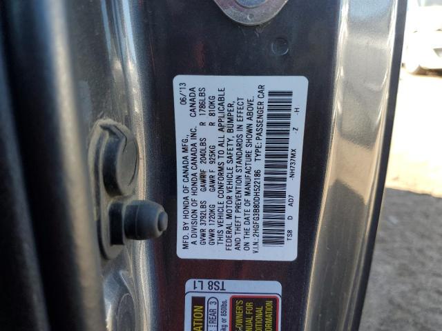 Photo 10 from auction – 2013 HONDA CIVIC EX with VIN 2HGFG3B80DH522186