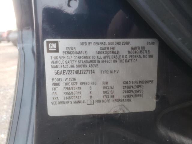 Photo 10 from auction – 2008 BUICK ENCLAVE CX with VIN 5GAEV23748J227114
