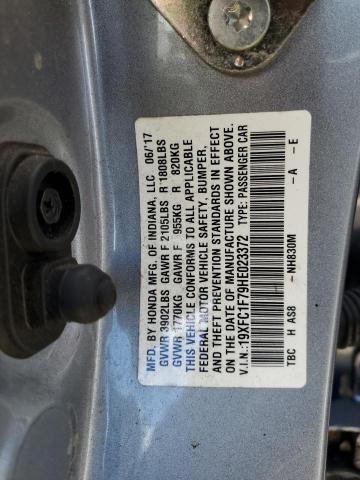 Photo 10 from auction – 2017 HONDA CIVIC EXL with VIN 19XFC1F79HE023372