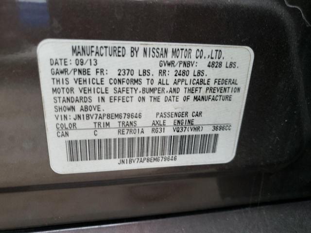 Photo 10 from auction – 2014 INFINITI Q50 BASE with VIN JN1BV7AP8EM679646