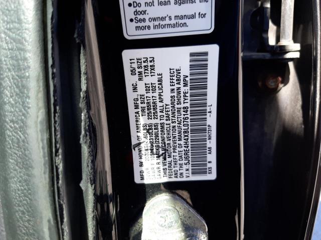 Photo 10 from auction – 2011 HONDA CR-V SE with VIN 5J6RE4H4XBL076148