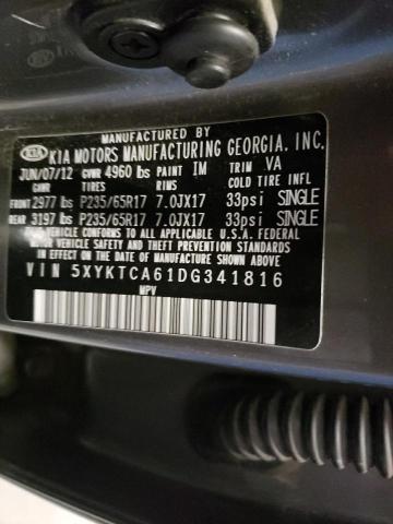 Photo 10 from auction – 2013 KIA SORENTO LX with VIN 5XYKTCA61DG341816