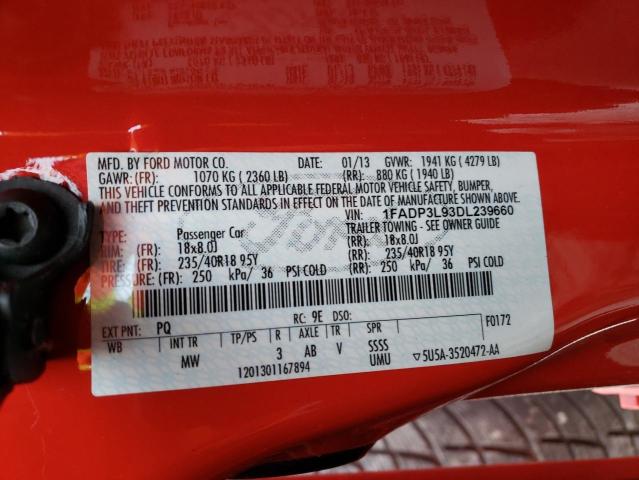 Photo 10 from auction – 2013 FORD FOCUS ST with VIN 1FADP3L93DL239660
