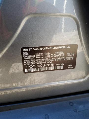 Photo 10 from auction – 2012 BMW X5 XDRIVE3 with VIN 5UXZV4C59CL989568