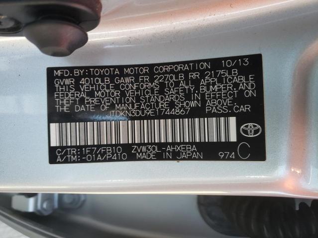 Photo 10 from auction – 2014 TOYOTA PRIUS with VIN JTDKN3DU9E1744867