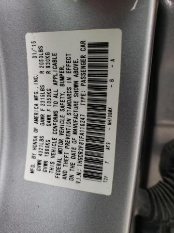 Photo 10 from auction – 2015 HONDA ACCORD EXL with VIN 1HGCR2F81FA110247