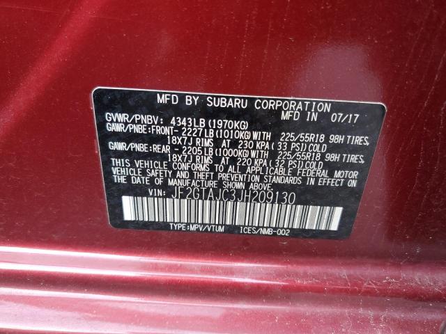 Photo 10 from auction – 2018 SUBARU CROSSTREK with VIN JF2GTAJC3JH209130
