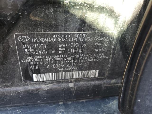Photo 10 from auction – 2011 HYUNDAI SONATA GLS with VIN 5NPEB4AC3BH299473