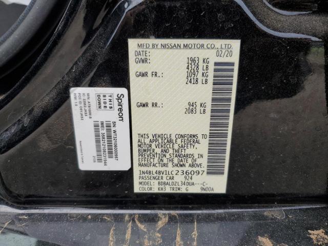 Photo 10 from auction – 2020 NISSAN ALTIMA S with VIN 1N4BL4BV1LC236097