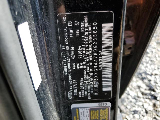 Photo 10 from auction – 2013 KIA OPTIMA EX with VIN 5XXGN4A78DG233650