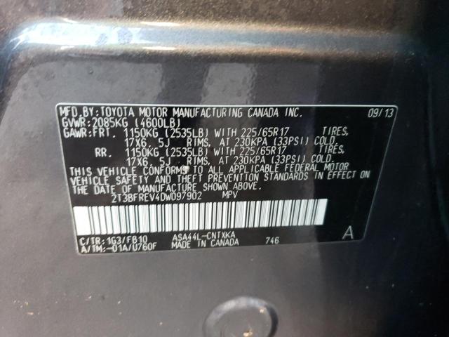 Photo 10 from auction – 2013 TOYOTA RAV4 LE with VIN 2T3BFREV4DW097902