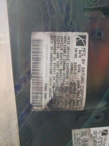 Photo 10 from auction – 2001 SATURN SL1 with VIN 1G8ZH52811Z260494