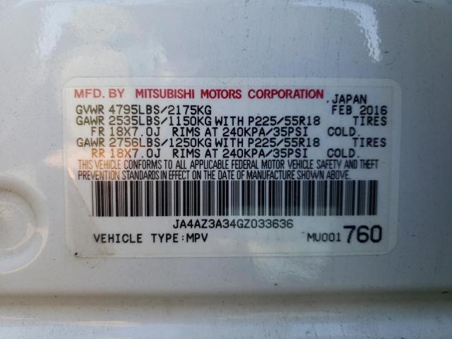 Photo 10 from auction – 2016 MITSUBISHI OUTLANDER with VIN JA4AZ3A34GZ033636